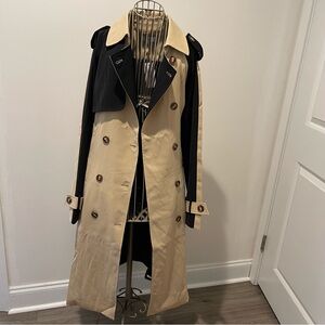 Ovi Black and Tan Trench Coat